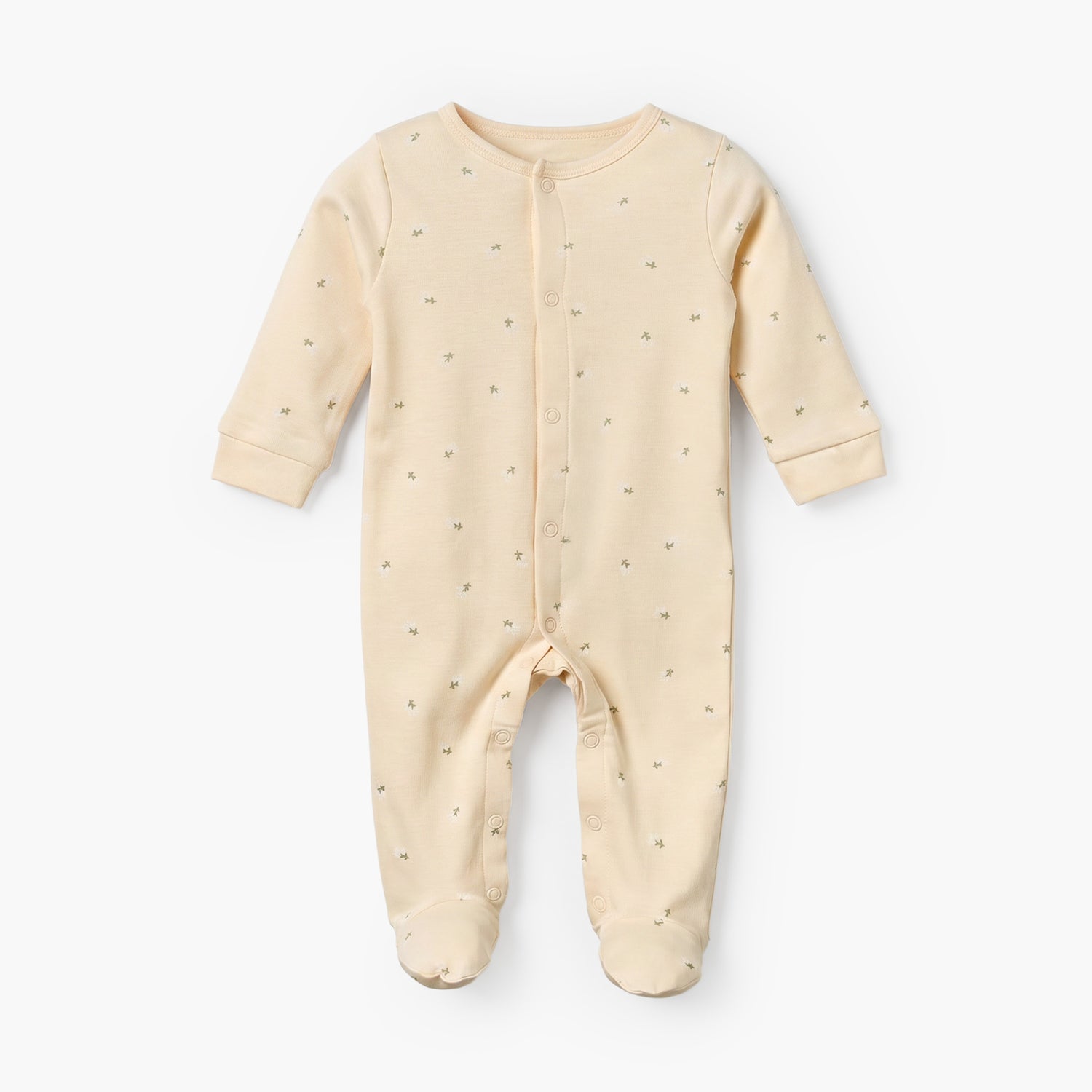 Pack of 2 Juniors Cotton Round Neck Long Sleeves Sleepsuit with Floral Print