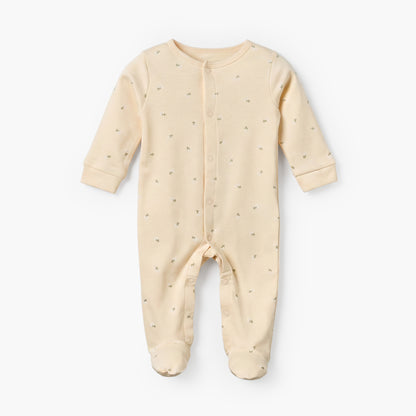 Pack of 2 Juniors Cotton Round Neck Long Sleeves Sleepsuit with Floral Print