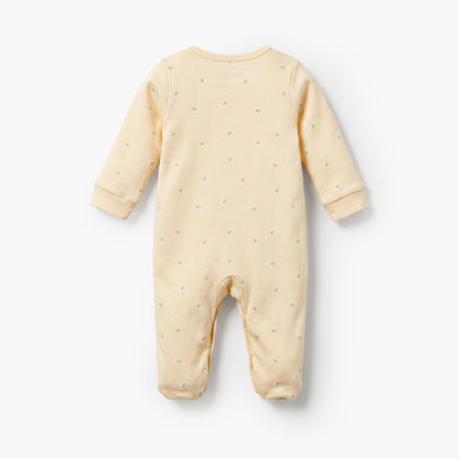 Pack of 2 Juniors Cotton Round Neck Long Sleeves Sleepsuit with Floral Print