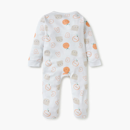Juniors Printed Closed Feet Sleepsuit with Long Sleeves