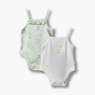 Pack of 2 Juniors Square Neck Strappy Bodysuit with Snap Button Closure-undefined-image-1