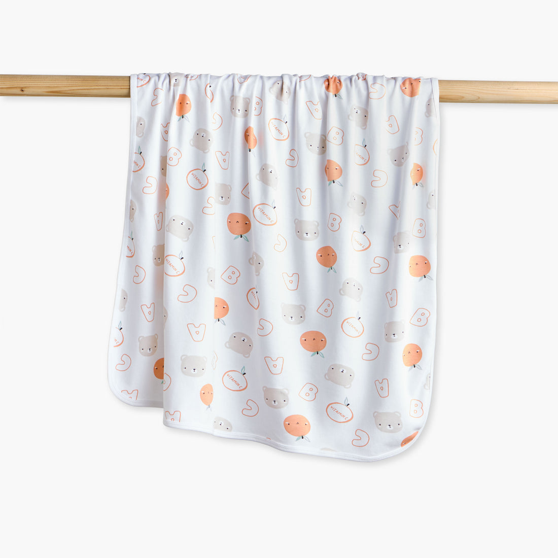 Juniors Bear Print Receiving Blanket - 70x70 cm - Multicolour / 0-6 mths