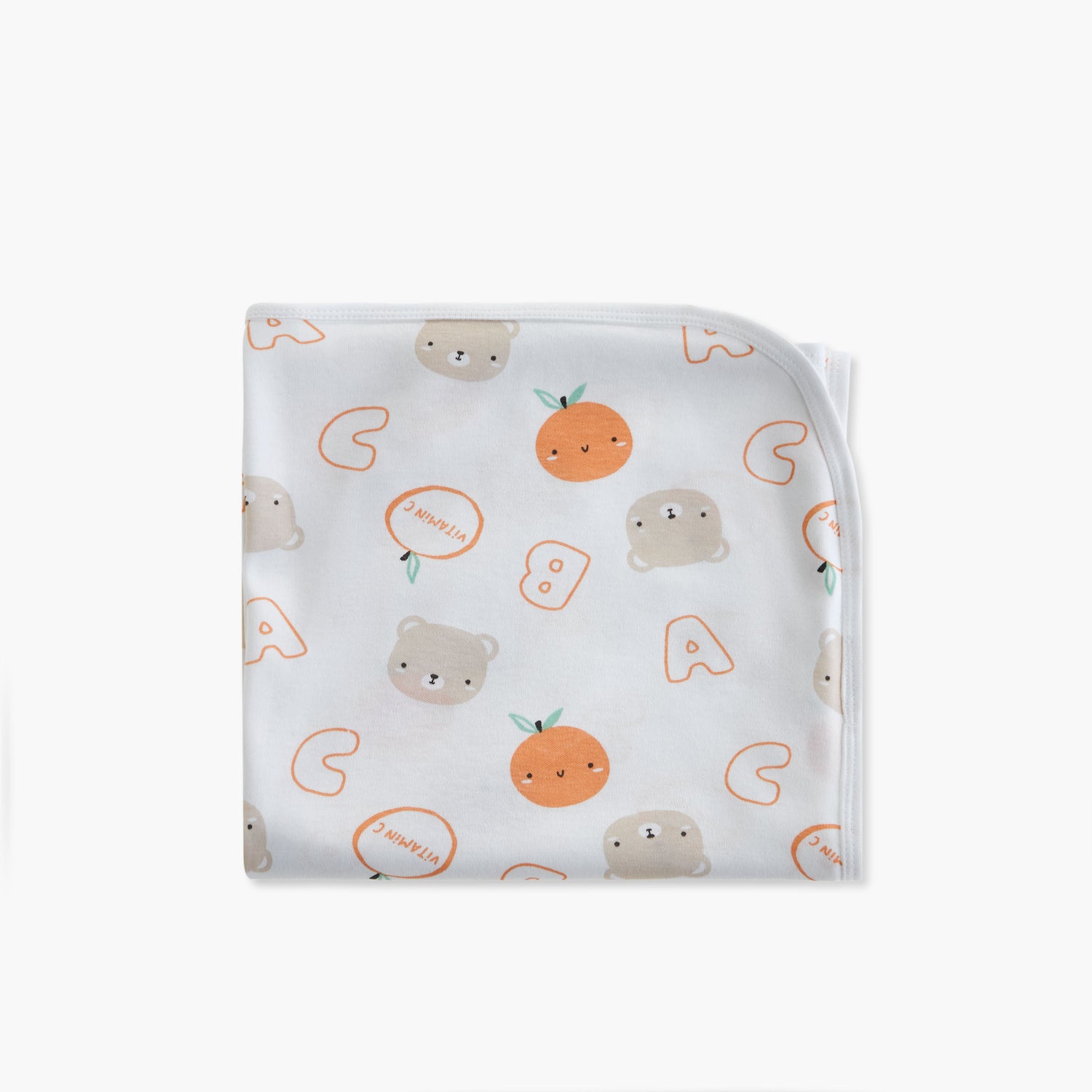 Juniors Bear Print Receiving Blanket - 70x70 cm