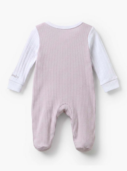 Juniors Cotton Round Neck Long Sleeves Sleepsuit with Bunny Print-baby-girls-clothing-nightwear-sleepsuits-image-2