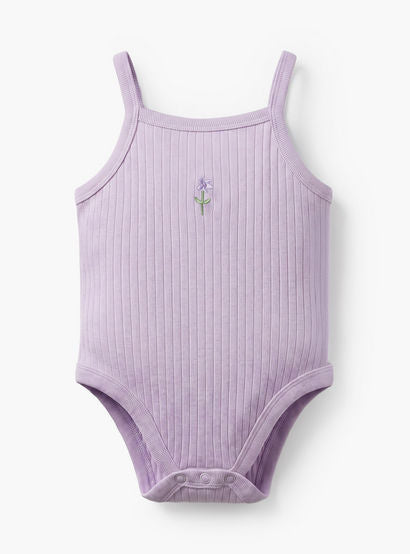 Pack of 2 Juniors Cotton Square Neck Sleeveless Bodysuit with Floral Print-baby-girls-clothing-bodysuits-image-3