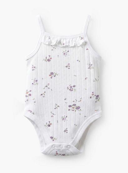 Pack of 2 Juniors Cotton Square Neck Sleeveless Bodysuit with Floral Print-baby-girls-clothing-bodysuits-image-4