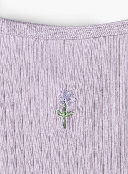 Pack of 2 Juniors Cotton Square Neck Sleeveless Bodysuit with Floral Print-baby-girls-clothing-bodysuits-image-6