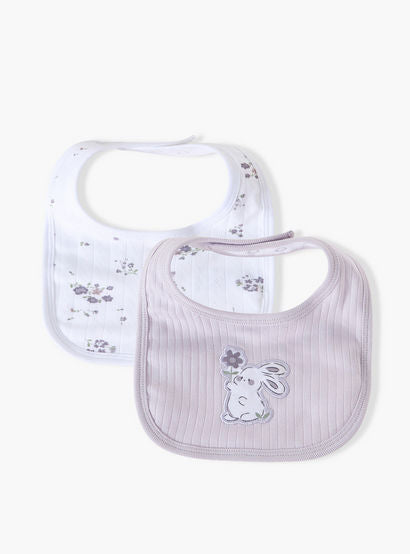 Pack of 2 Juniors Baby Bib with Snap Button Closure-baby-feeding-bibs-image-1