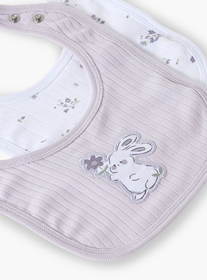 Pack of 2 Juniors Baby Bib with Snap Button Closure-baby-feeding-bibs-image-5