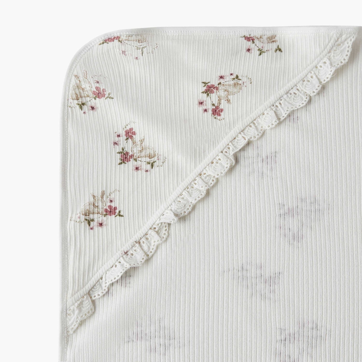 Juniors All-Over Bunny Print Receiving Blanket - 70x70 cm
