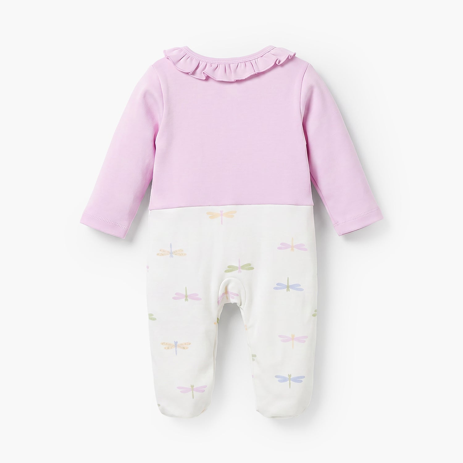 Juniors Cotton Crew Neck Long Sleeves Sleepsuit with Dragonfly Print