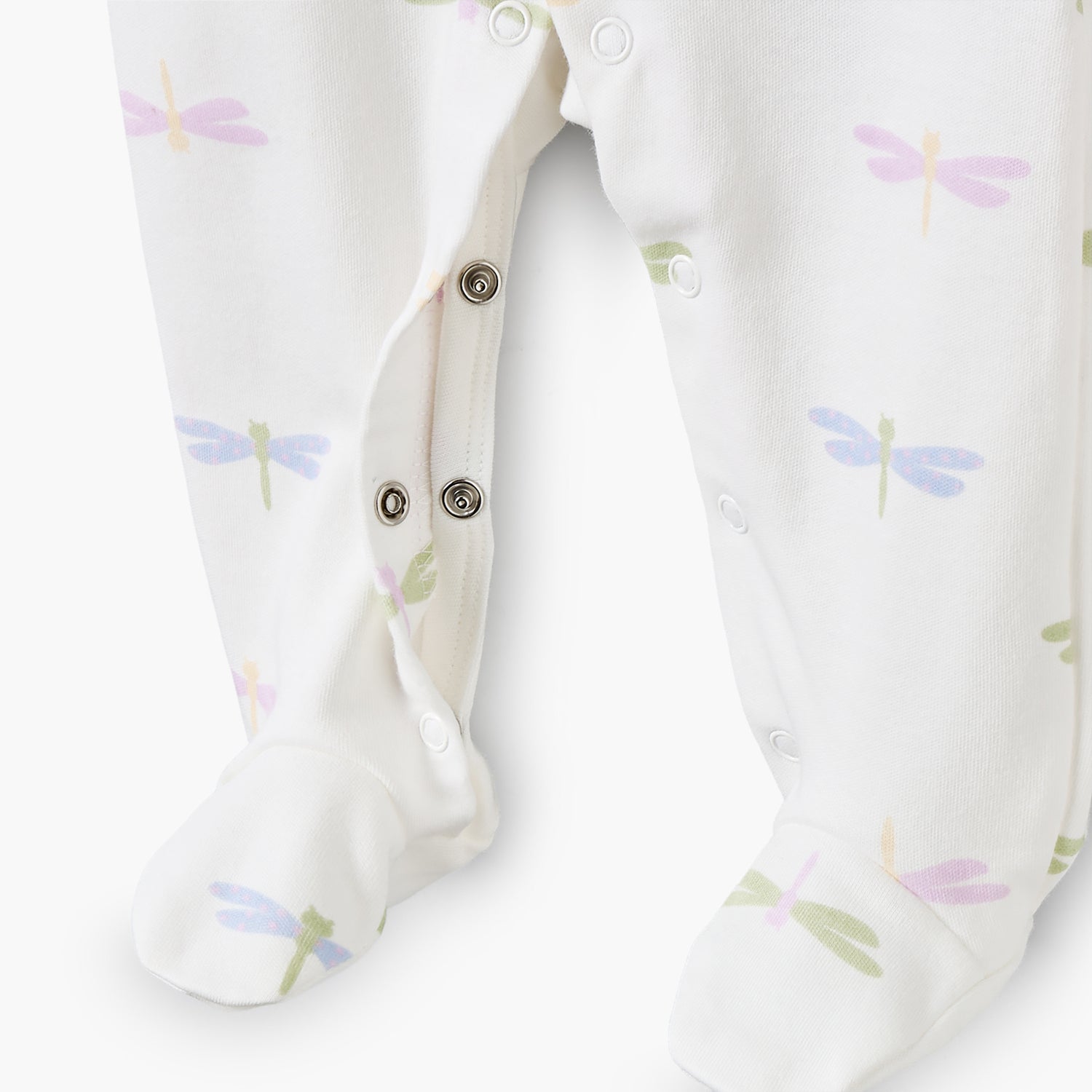 Juniors Cotton Crew Neck Long Sleeves Sleepsuit with Dragonfly Print