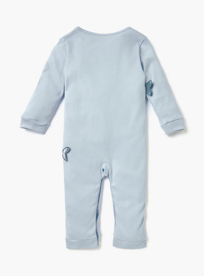 Juniors Whale Applique Sleepsuit with Round Neck-baby-boys-clothing-nightwear-sleepsuits-image-2
