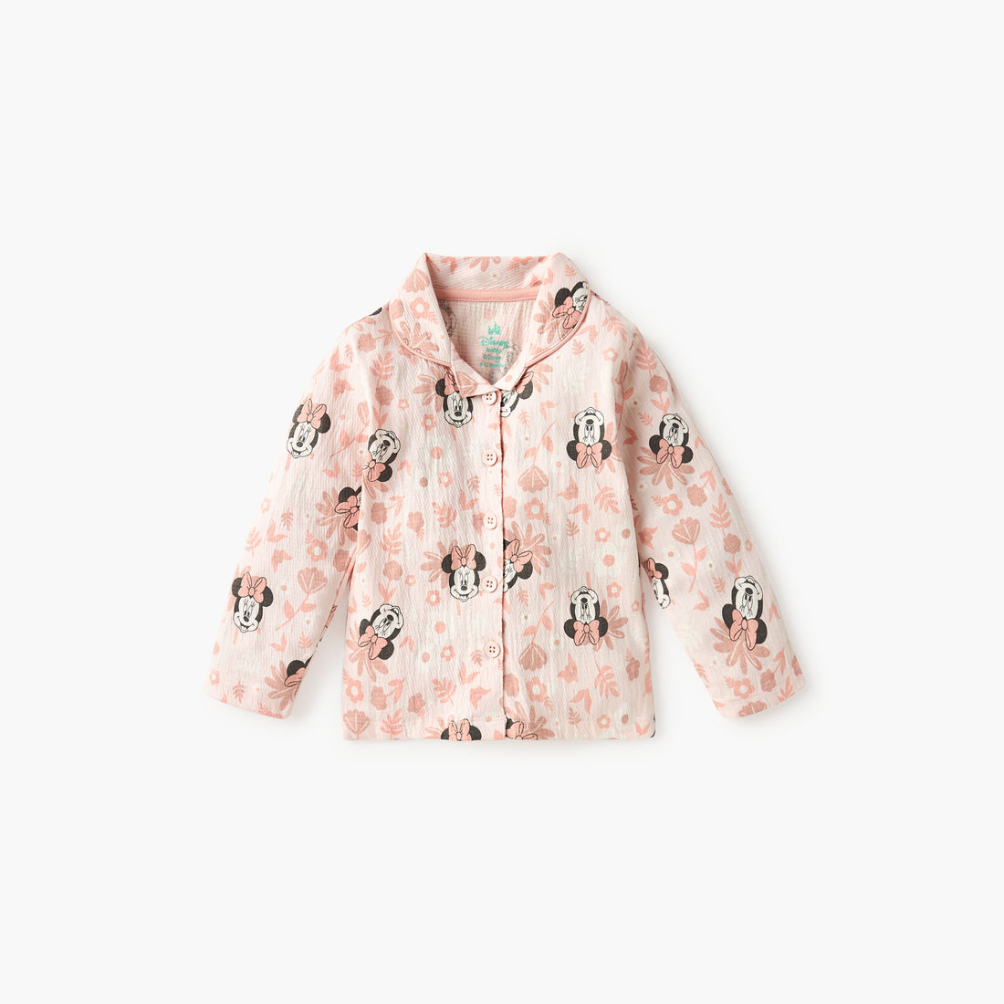 Disney Minnie Mouse Print Shirt and Pyjama Set