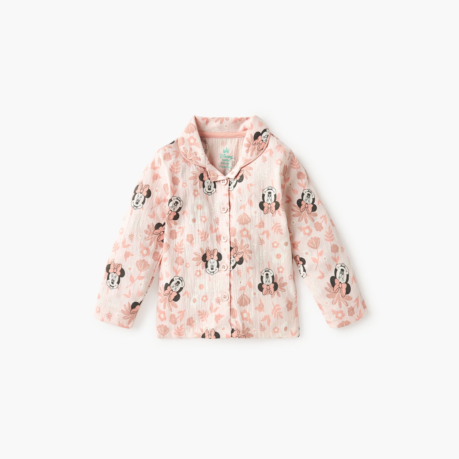 Disney Minnie Mouse Print Shirt and Pyjama Set