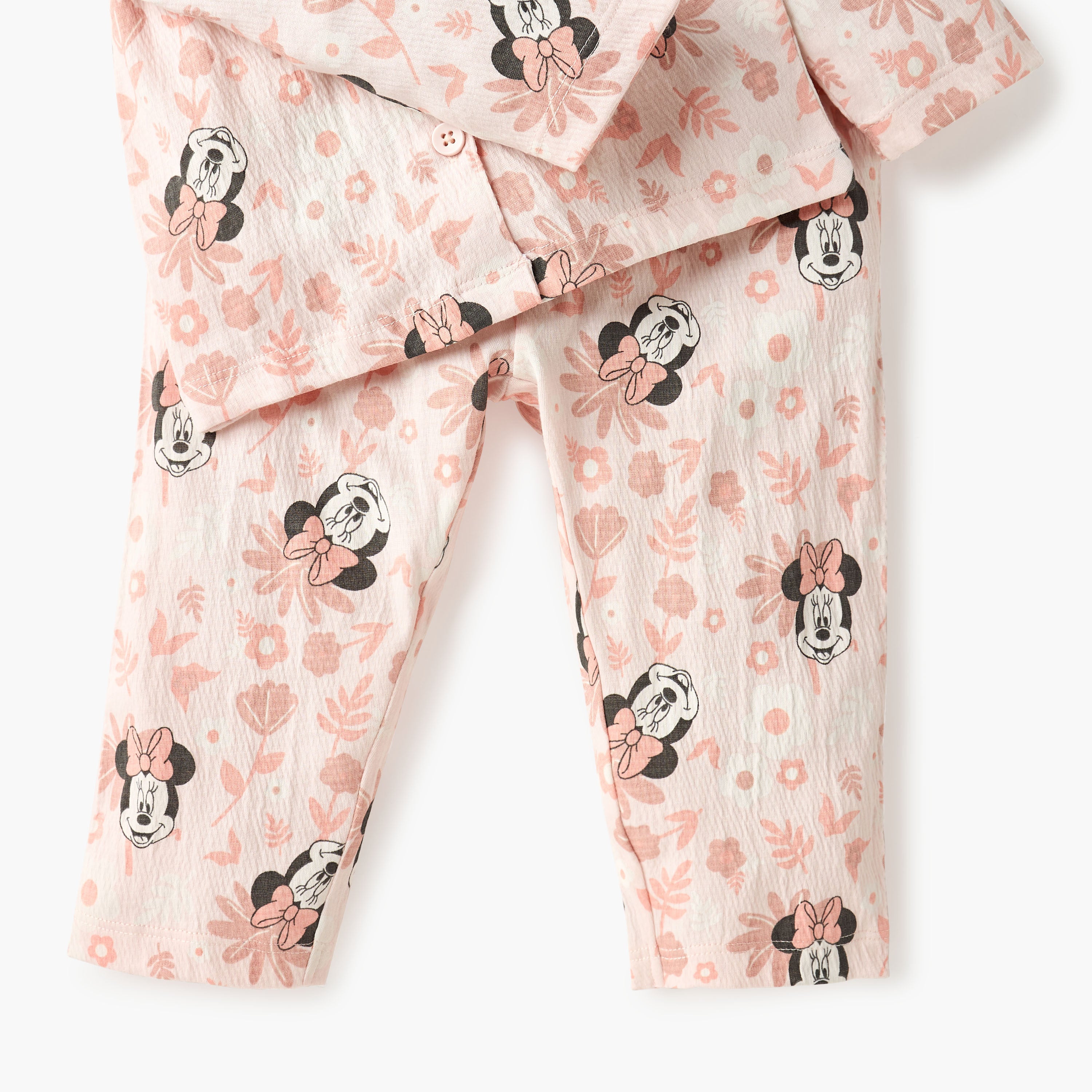 Disney Minnie Mouse Print Shirt and Pyjama Set