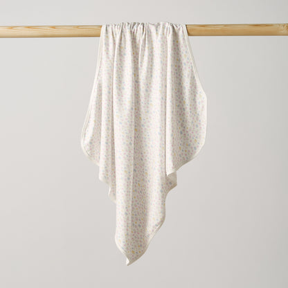 Juniors Receiving Blanket with Floral Print - White / 0-6 mths