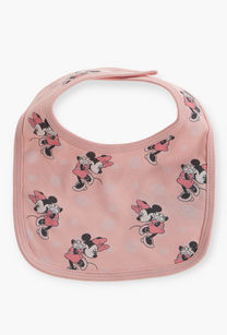 Disney Minnie Mouse Print Bib with Snap Button Closure-undefined-image-1