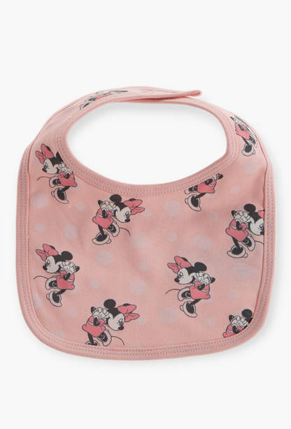 Disney Minnie Mouse Print Bib with Snap Button Closure-undefined-image-1