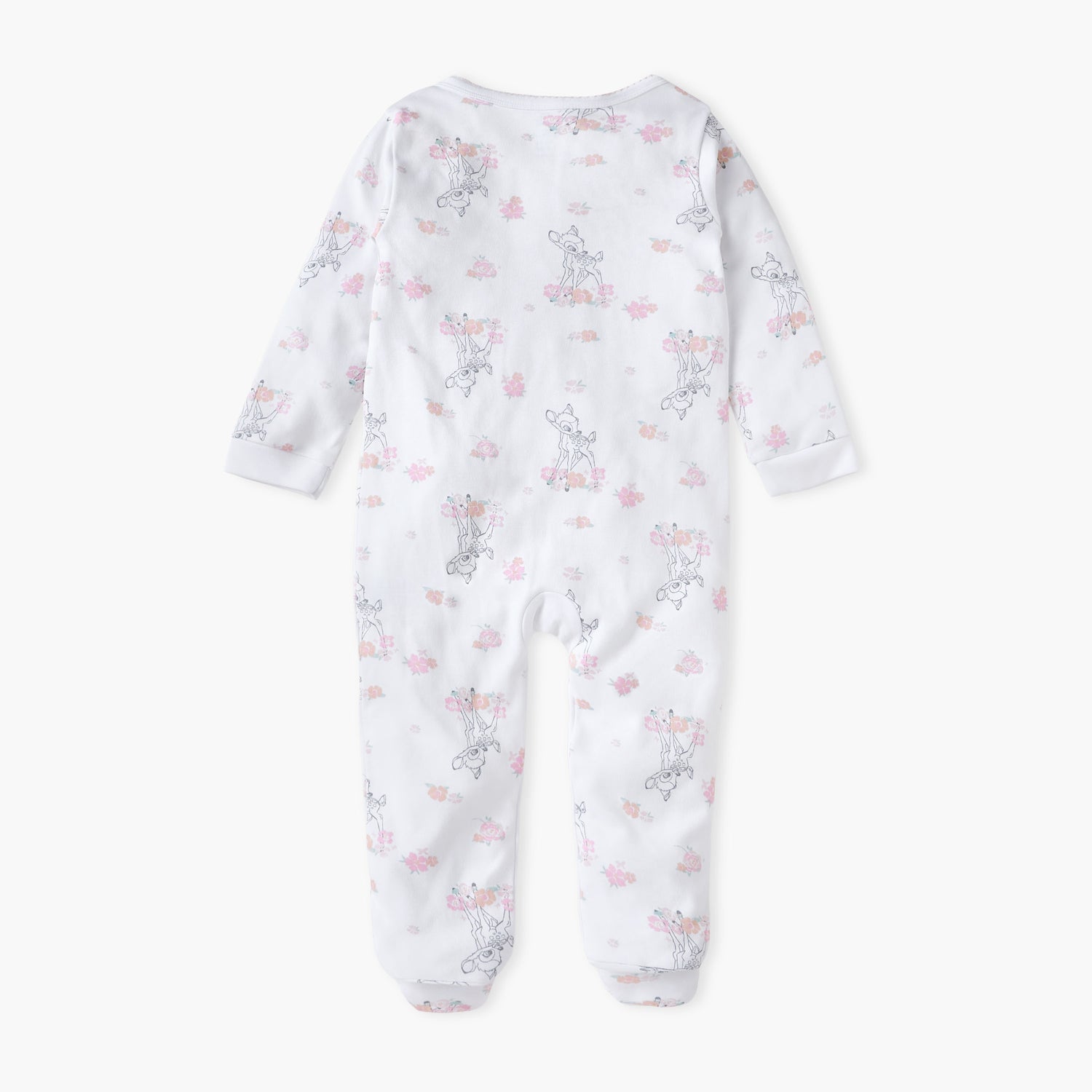 Disney All-Over Bambi Print Closed Feet Sleepsuit with Long Sleeves