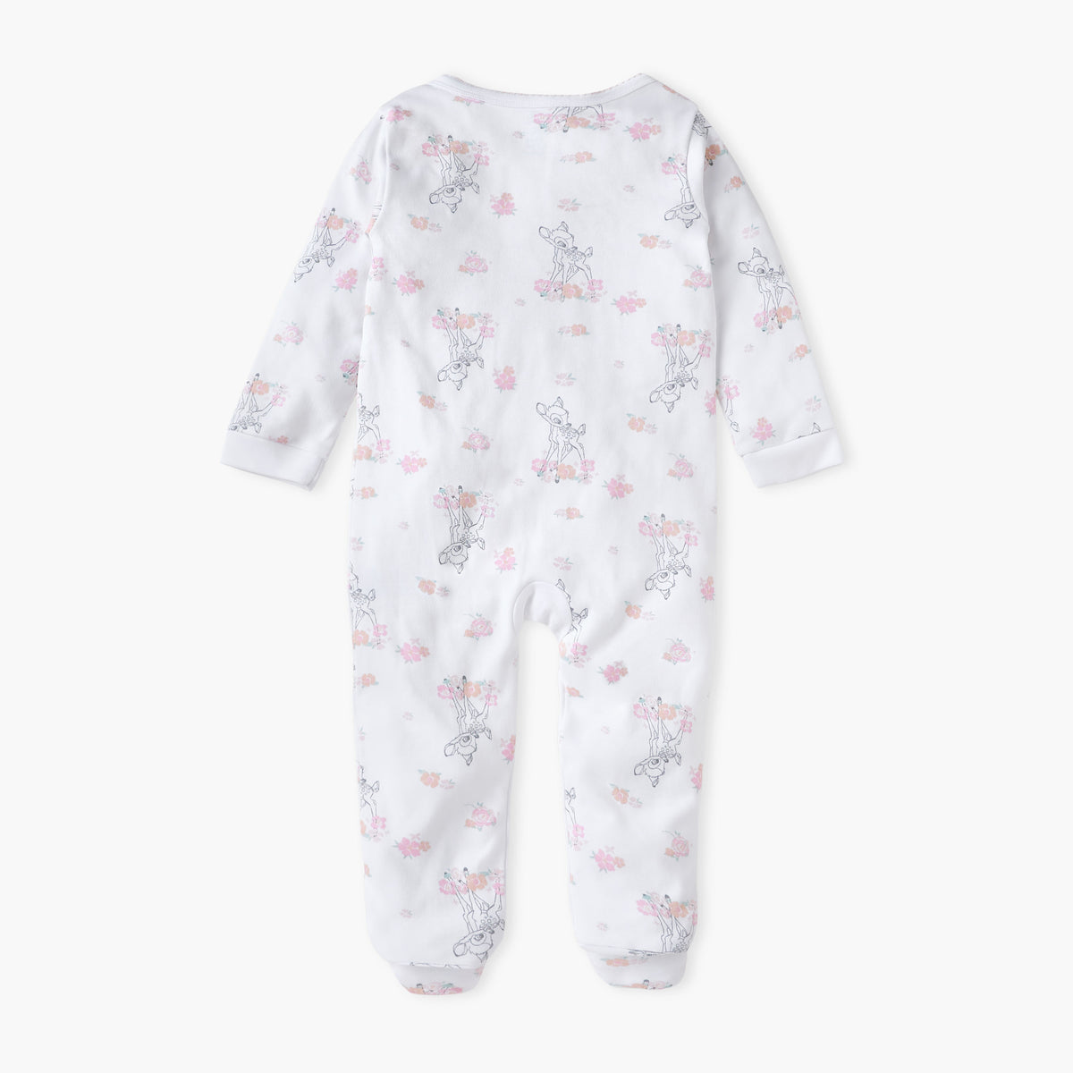 Disney All-Over Bambi Print Closed Feet Sleepsuit with Long Sleeves