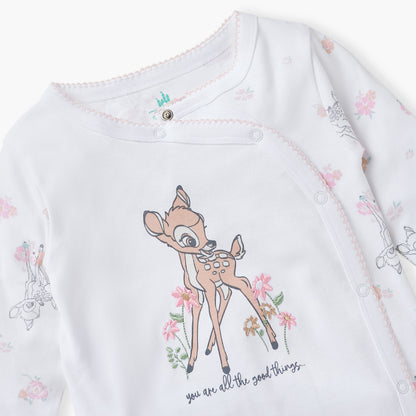 Disney All-Over Bambi Print Closed Feet Sleepsuit with Long Sleeves