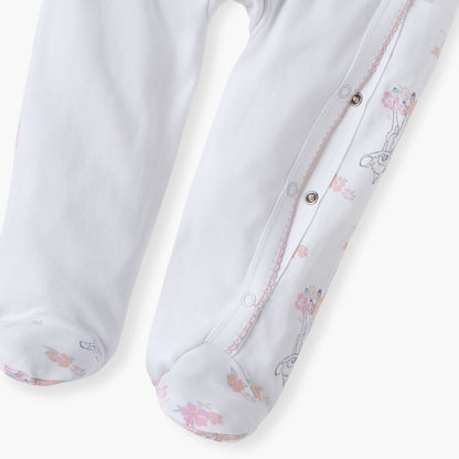 Disney All-Over Bambi Print Closed Feet Sleepsuit with Long Sleeves
