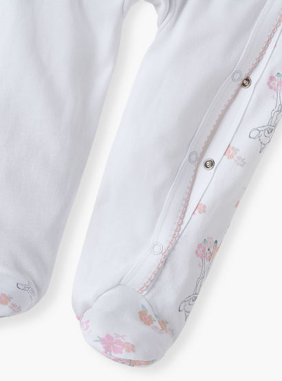 Disney All-Over Bambi Print Closed Feet Sleepsuit with Long Sleeves-baby-girls-clothing-nightwear-sleepsuits-image-4