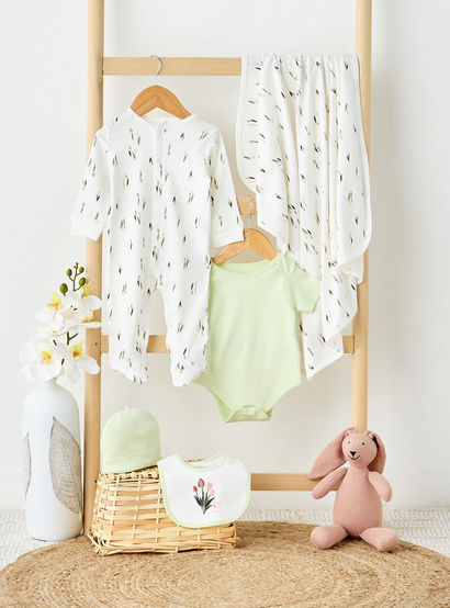 Juniors Floral Print 5-Piece Clothing Gift Set-baby-girls-clothing-setsandcoords-image-9
