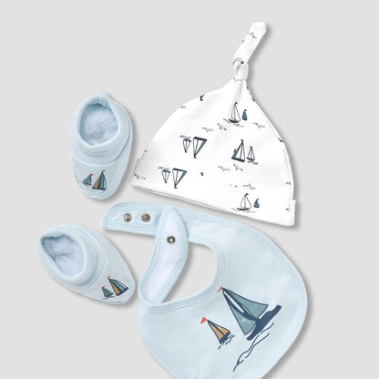 Set of 8 Juniors Clothing Gift Set with Sailboat Print