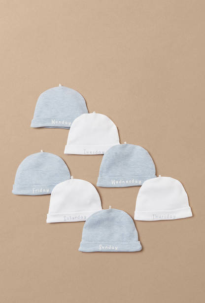 Juniors Days of the Week Print Beanie - Set of 7-undefined-image-1