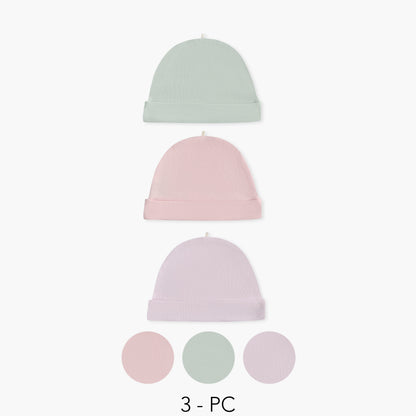 Juniors Assorted Solid Cap - Set of 3