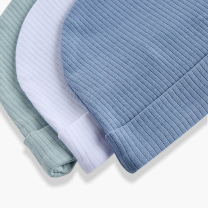 Juniors Ribbed Cap - Set of 3