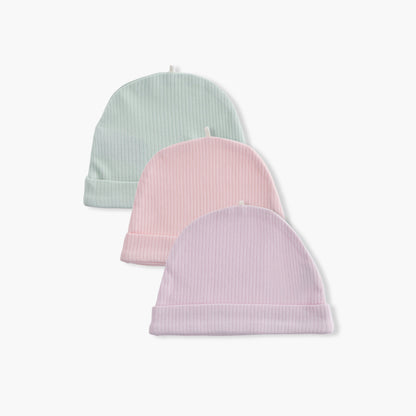 Juniors Ribbed Cap - Set of 3