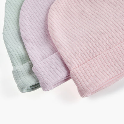 Juniors Ribbed Cap - Set of 3