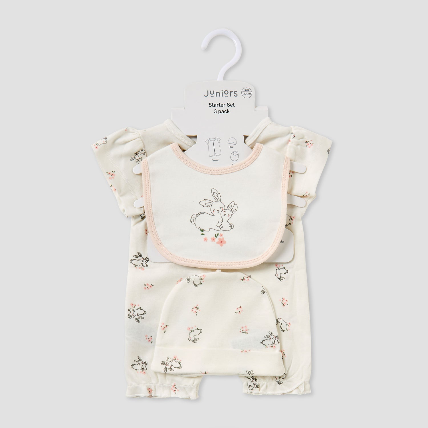 Juniors Bunny Print 3-Piece Gift Set