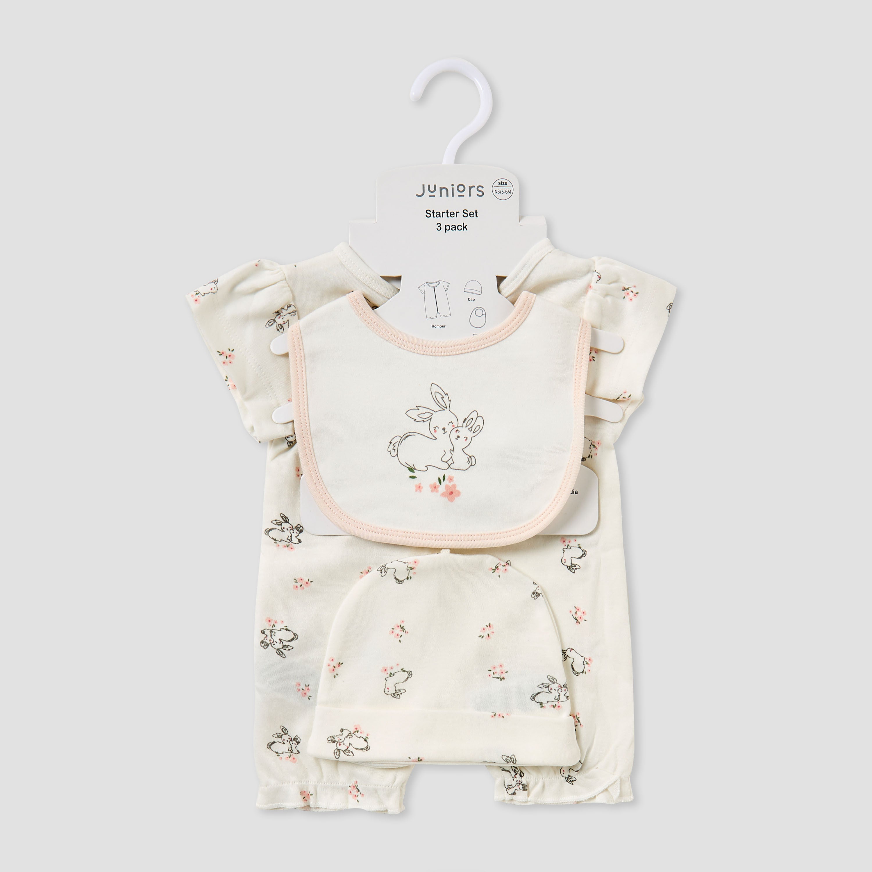 Juniors Bunny Print 3-Piece Gift Set