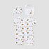 Juniors Animal Print 3-Piece Gift Set - White / 0-3 mths