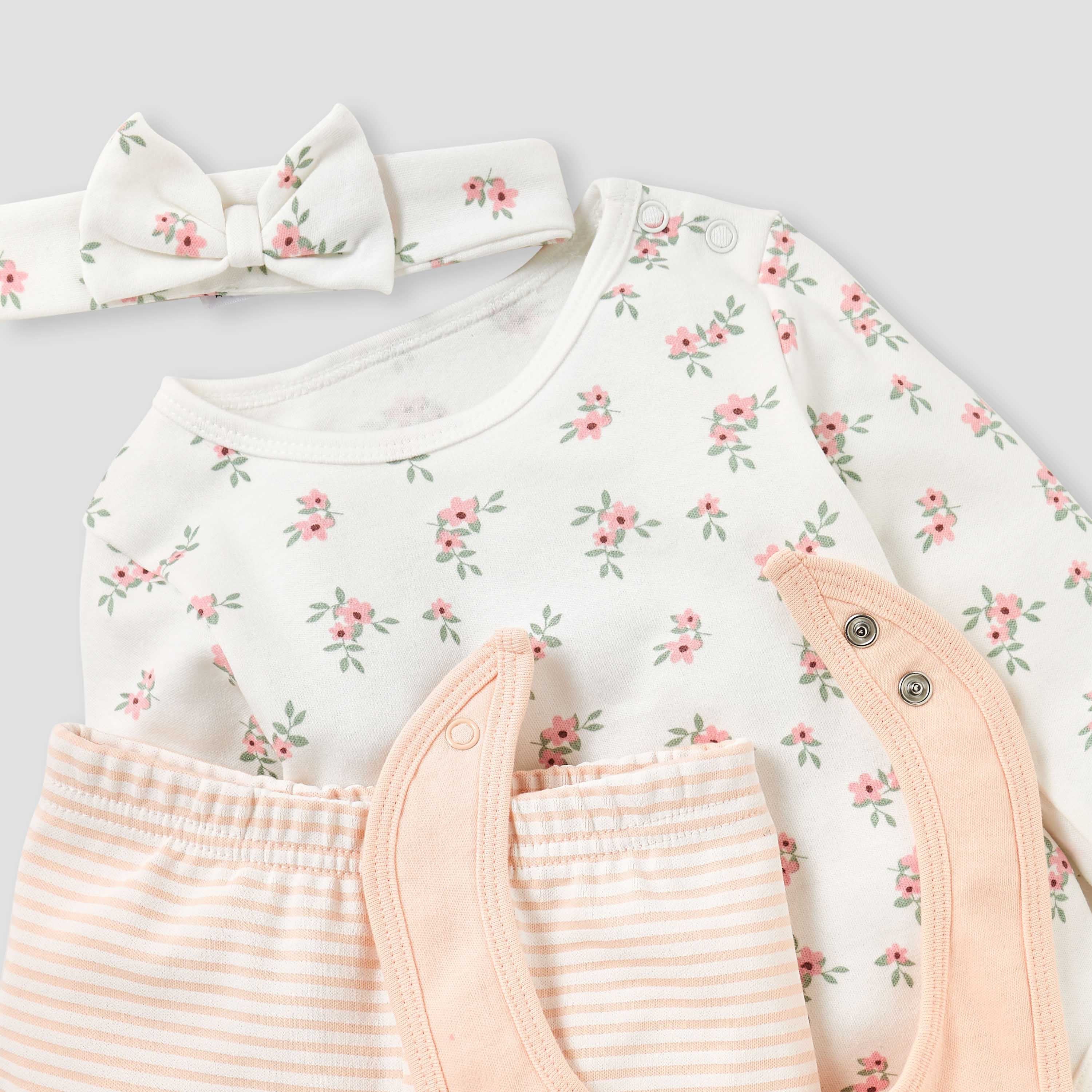 Juniors 4-Piece Floral Print Clothing Set