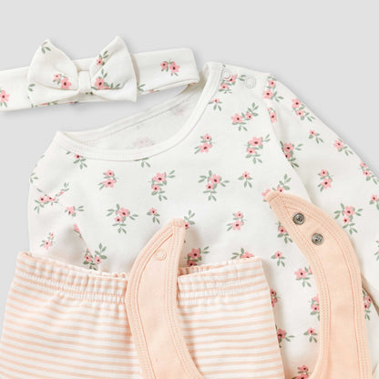 Juniors 4-Piece Floral Print Clothing Set