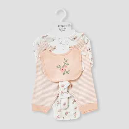 Juniors 4-Piece Floral Print Clothing Set