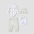 Juniors 4-Piece Sheep Print Clothing Set - Grey / 0-3 mths