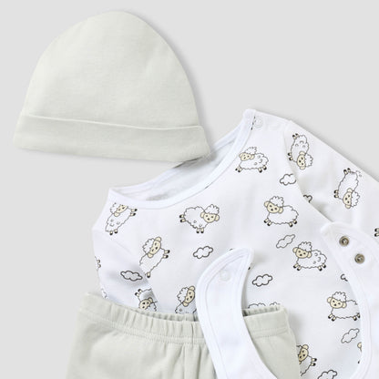 Juniors 4-Piece Sheep Print Clothing Set