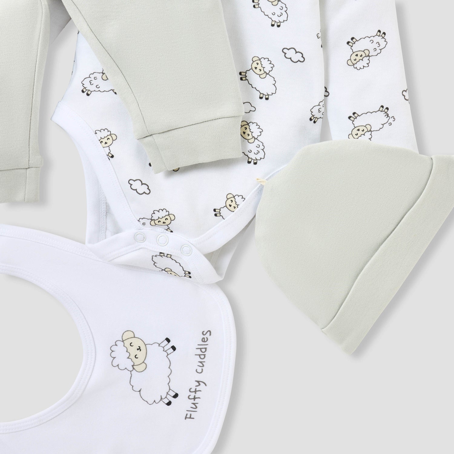 Juniors 4-Piece Sheep Print Clothing Set