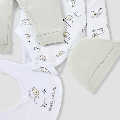 Juniors 4-Piece Sheep Print Clothing Set