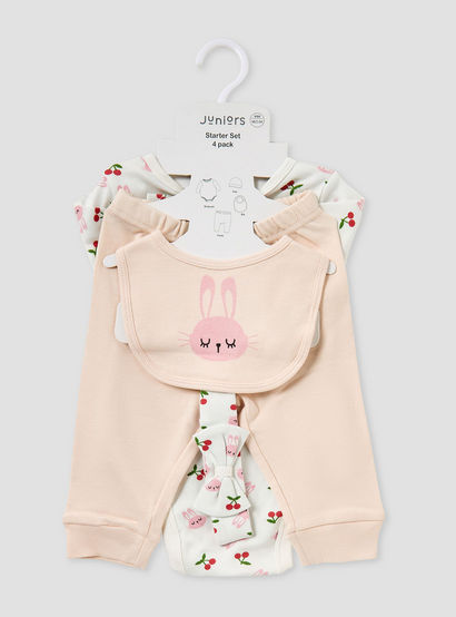 Juniors 4-Piece Bunny Print Clothing Set-baby-girls-clothing-setsandcoords-image-3