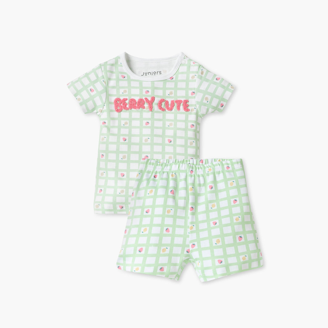 Juniors All-Over Pineapple Print T-shirt and Pyjama Set - Orange / 12-18 mths