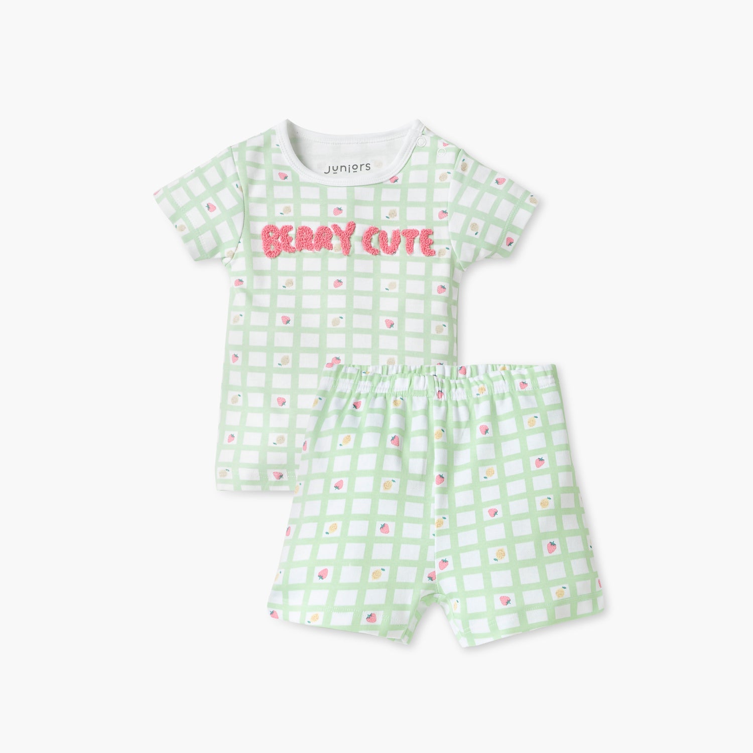 Juniors All-Over Pineapple Print T-shirt and Pyjama Set - Orange / 12-18 mths