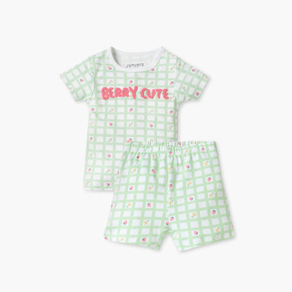 Juniors All-Over Pineapple Print T-shirt and Pyjama Set - Orange / 12-18 mths