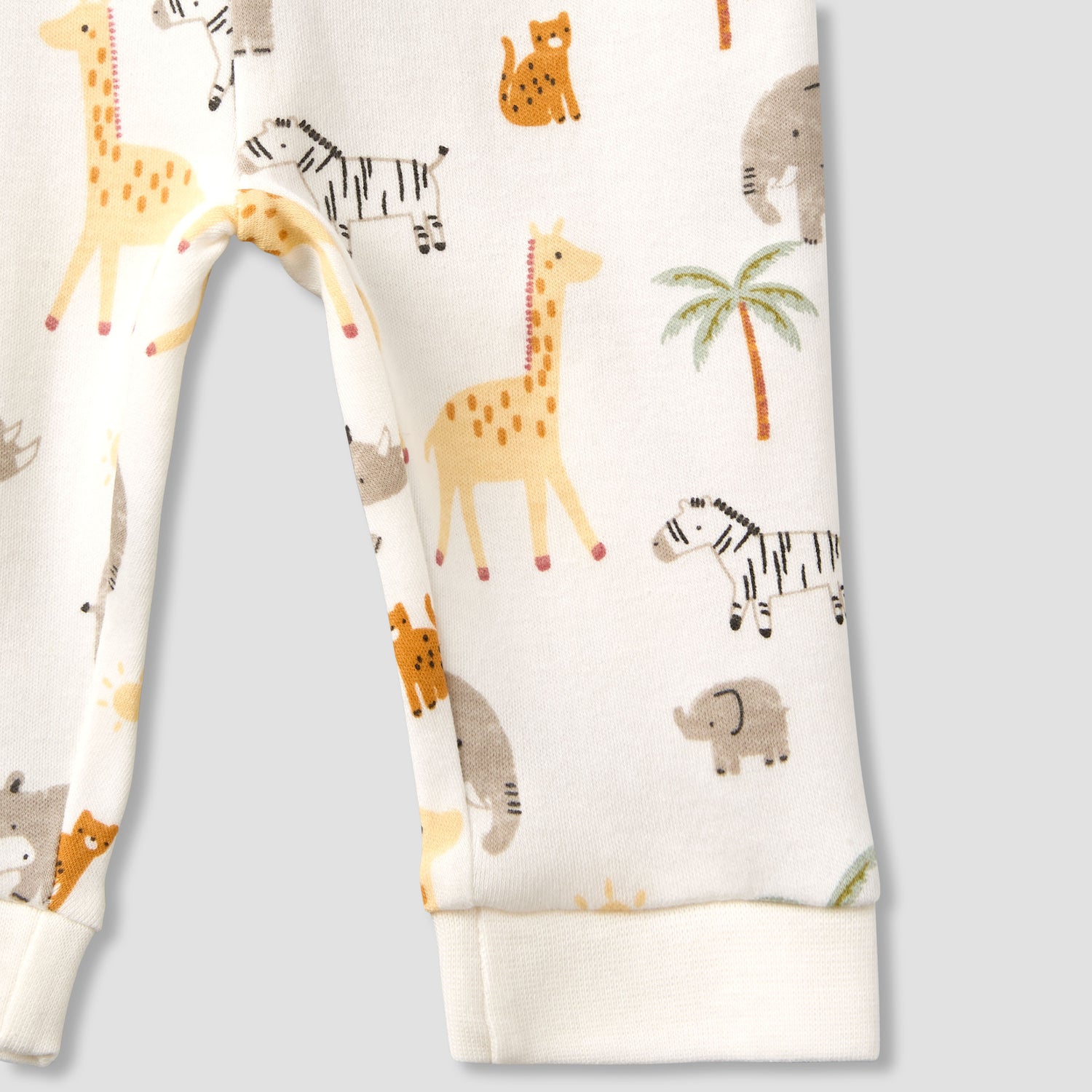 Pack of 3 Juniors Cotton Round Neck Long Sleeves Pyjama Set with Safari Print